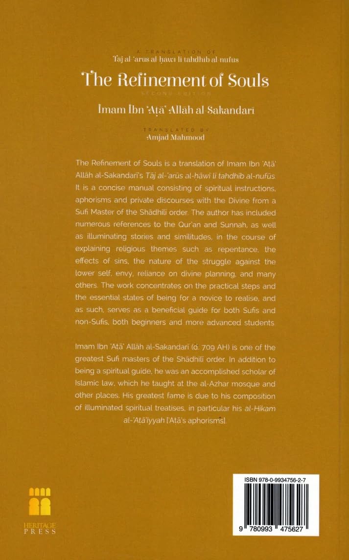 the refinement of souls: a translation of taj al arus al hawi li tahdhib al nufus the refinement of souls: a translation of taj al arus al hawi li tahdhib al nufus