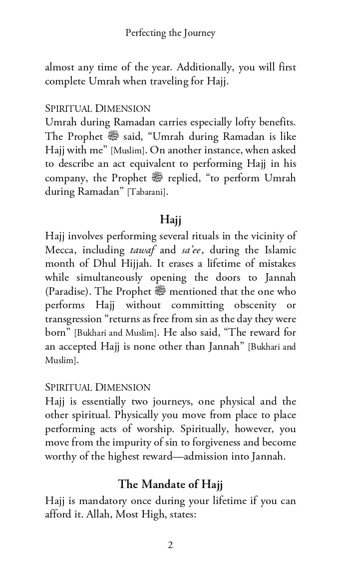 perfecting the journey: legal and spiritual dimensions of hajj, umrah, and visiting madinah